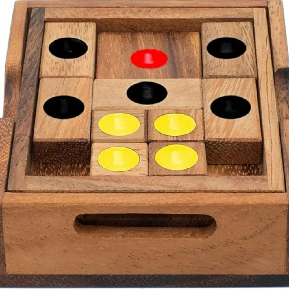 Setting Sun Kids Retro Wooden Sliding Block Puzzle Game by Siam Mandalay NIB/NWT